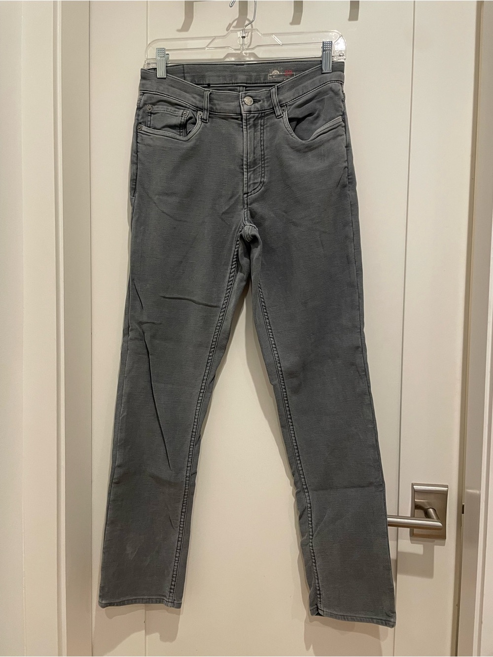 Men's Faherty Stretch Terry 5 Pocket Pant Gray